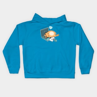 Cute Laptop Cat Kids Hoodie